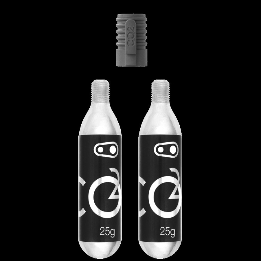 Crank Brothers Co2 | Co2 25G Cartridges (2 Units) W/ Inflator