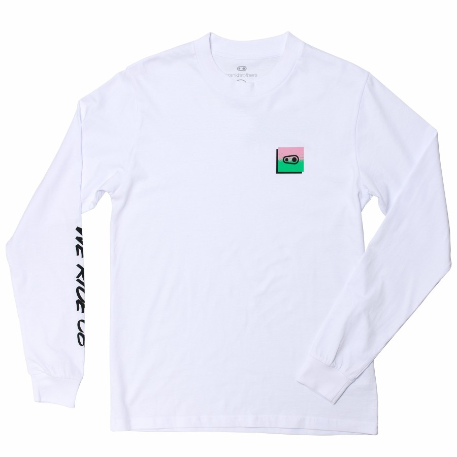 Crank Brothers Herrentextilien | Champions Long Sleeve Tee White