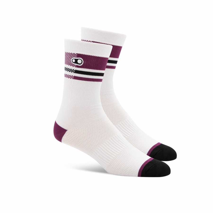 Crank Brothers Socken | Icon Mtb Socks - White/Purple