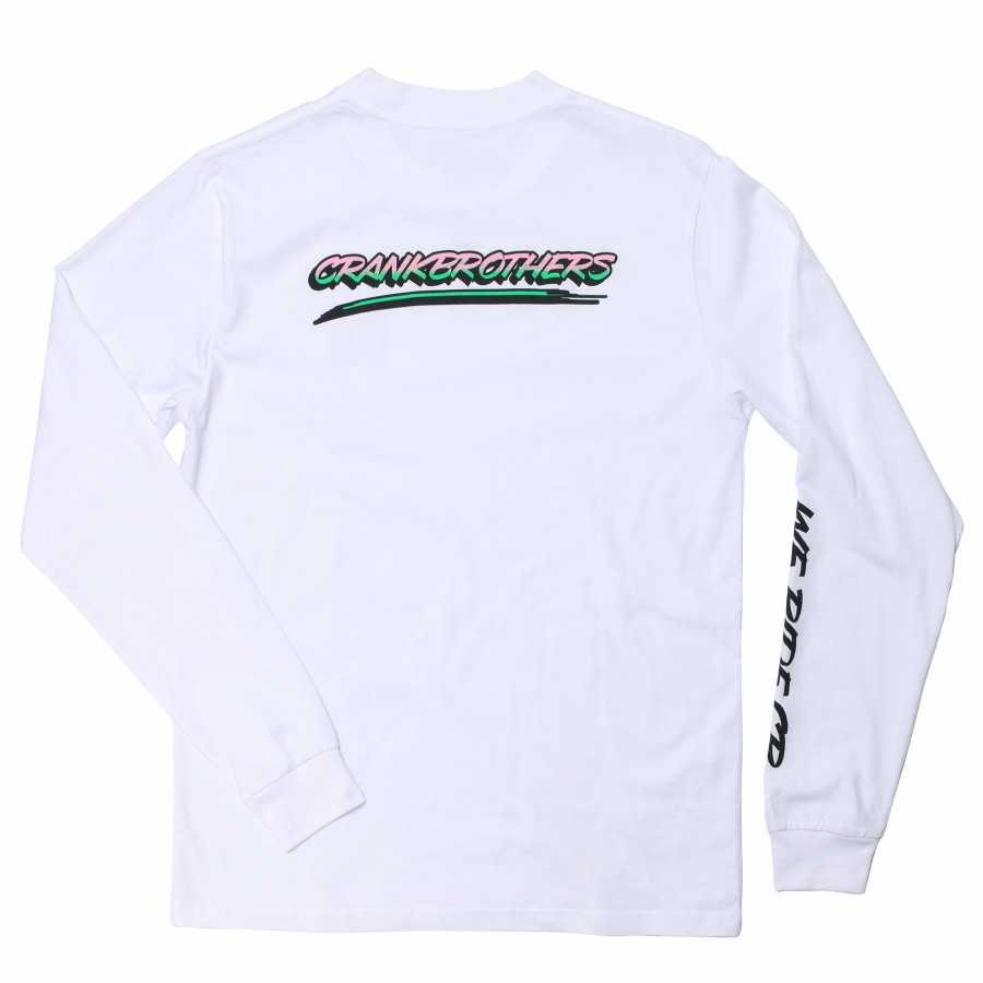 Crank Brothers Frauentextilien | Champions Long Sleeve Tee White