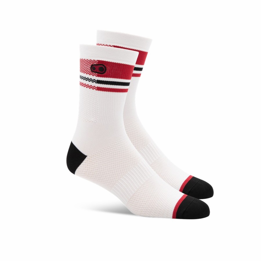 Crank Brothers Socken | Icon Mtb Socks - White/Red