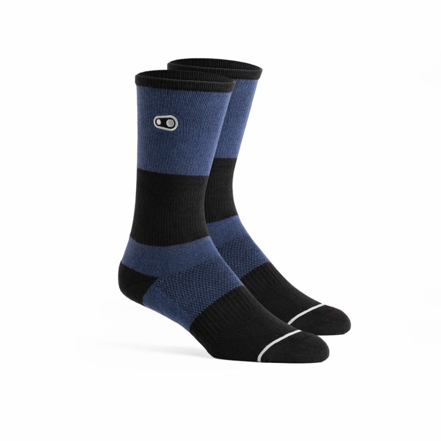 Crank Brothers Socken | Icon Casual Sock - Navy/Black/Silver